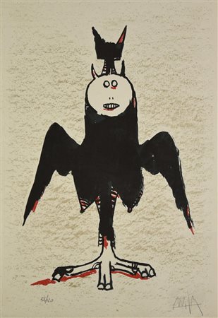 Wifredo Lam (1902 - 1982) SENZA TITOLO litografia, cm 50,5x35; es. 56/120...