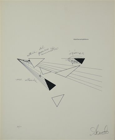 Demetrio Stratos (1945 - 1979) DIPLOFONIETRIPLOFONIE, 1978 litografia, cm...