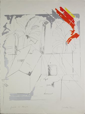 Giosetta Fioroni (1932) PAESAGGIO PICASSO litografia, cm 71x50; es. prova di...