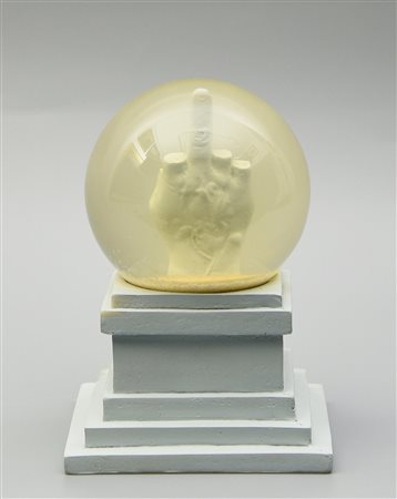 Maurizio Cattelan SNOWBALL L.O.V.E. 2014 multiplo in vetro e resina, cm...