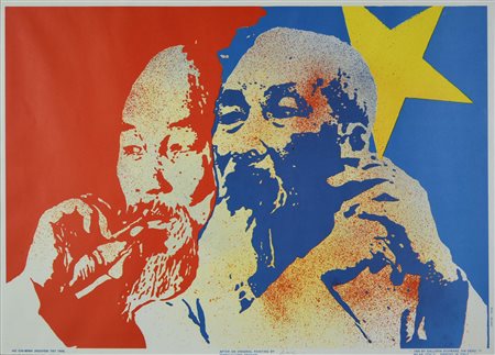 Giangiacomo Spadari (1938 - 1997) HO CHI-MINH stampa tipografica, cm 70x50...