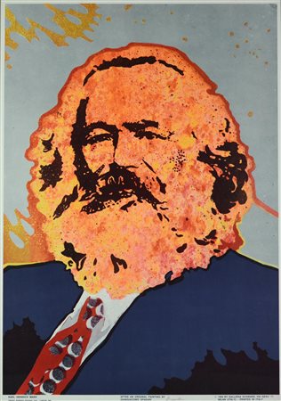 Giangiacomo Spadari (1938 - 1997) KARL HEINRICH MARX stampa tipografica, cm...