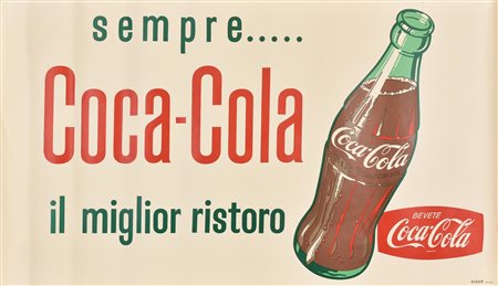 SEMPRE… COCA COLA (anni '60) stampa tipografica, cm 66,5x114,8 edizioni Sisar...