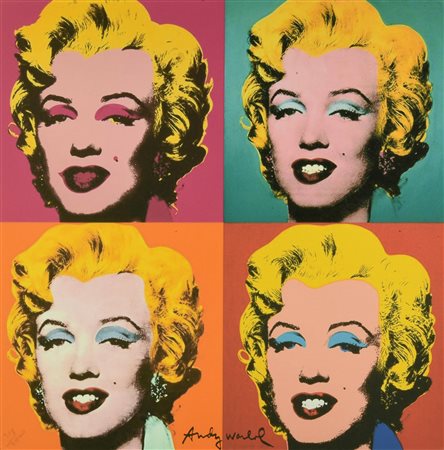 D'apres Andy Warhol MARILYN fotolitografia su cartoncino, cm 60x60; es....