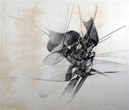 FRANCESCHINI EDOARDO (Catania 1928 - Varese 2006) "Senza titolo" 1960 China...