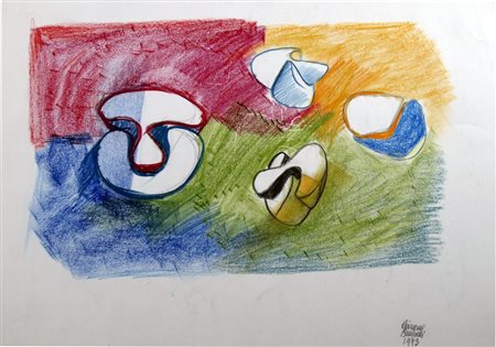 BENEVELLI GIACOMO (Reggio nell'Emilia 1925 - Pavia 2011) "Senza titolo" 1973...