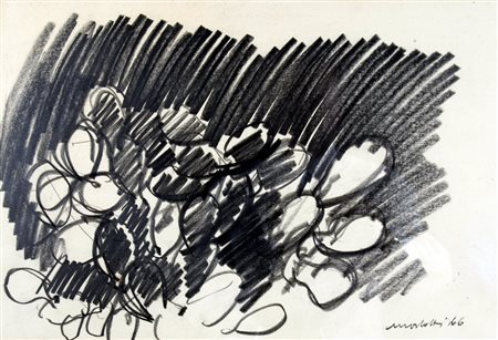 MORLOTTI ENNIO (Lecco 1919 - Milano 1992) "Cactus" 1966 Graffite su carta cm....