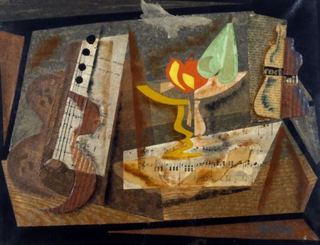 ORIANI PIPPO (Torino 1909 - Torino 1972) "Objets" 1929/1930 Collage su tela...