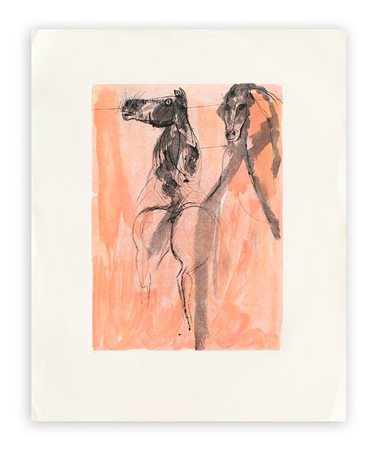 BRUNO CASSINARI (1912-1992) - Puledri all'alba