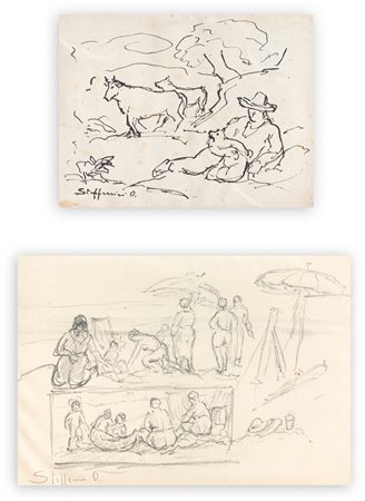 OTTAVIO STEFFENINI (1889-1971)  - Lotto unico composto da 2 opere