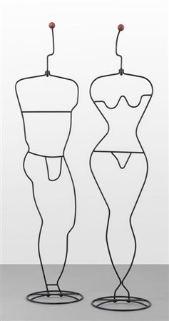 DUE SERVIMUTI, anni '80. <br>Tondino di acciaio 