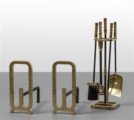 UN SET DI ATTREZZI DA CAMINO, anni '80. 