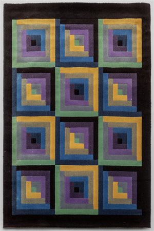 MISSONI, anni '80. <br>Un tappeto. <br>Lana 