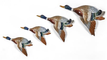  CERAMICHE ZACCAGNINI, anni '60.<br>'Anatre in 