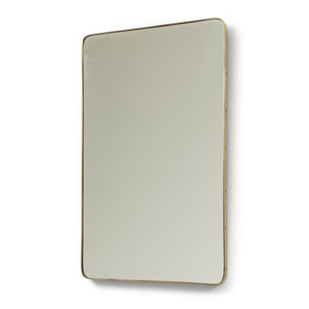 UNO SPECCHIO DA PARETE, anni '50. <br>Ottone, 