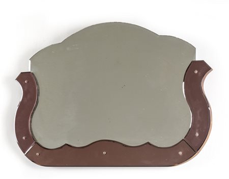 UNO SPECCHIO DA PARETE, anni '50. <br>Cristallo 