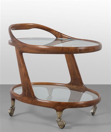  UN CARRELLO, anni '50. <br>Legno di faggio, 