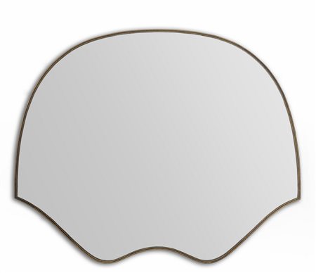 uno specchio da parete, anni '50. <br>Ottone, 