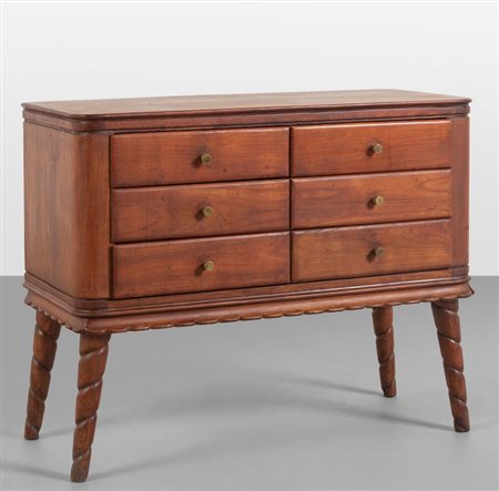 UNA PICCOLA CASSETTIERA, anni '50<br>Legno di 