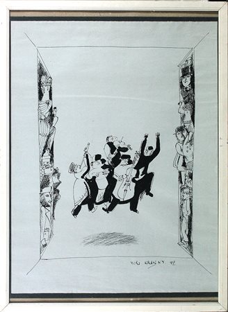 Yuri Krasny (1925-2005) Senza titolo, 1974 China su carta cm 63x48 Firma e...