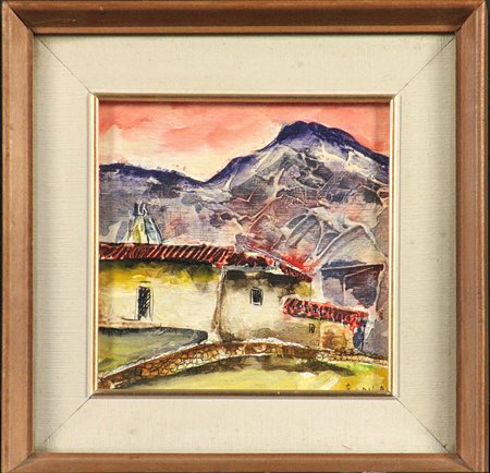 Roberto Barni (1939) Senza titolo, 1965 Olio su tavola cm 15x15 Firma e data...