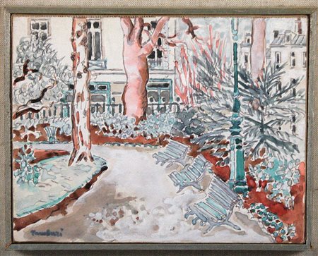 Orfeo Tamburi (1910-1994) Parigi Tecnica mista su carta intelata cm 17x22...