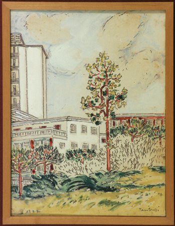 Orfeo Tamburi (1910-1994) Senza titolo, 1971 Tecnica mista su carta intelata...