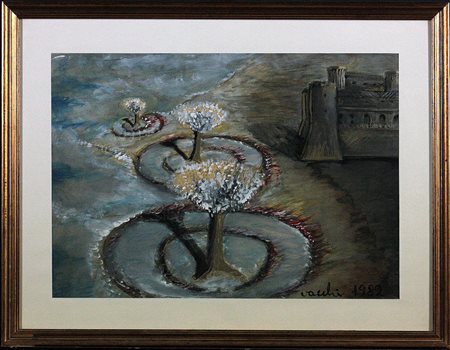 Sergio Vacchi (1925-2016) Senza titolo, 1982 Tecnica mista su carta cm 50x70...