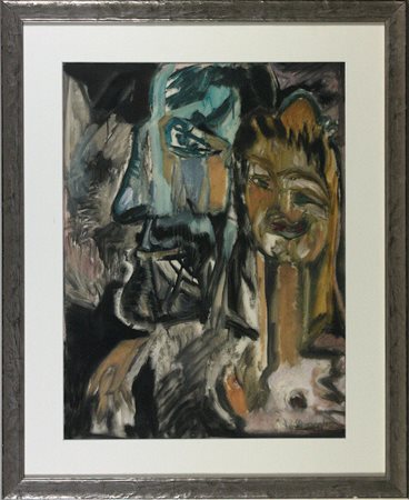 Walter Gutbrod (1908-1998) Senza titolo Tecnica mista su carta cm 70x53 Firma...