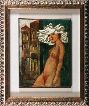 Ettore Raccanello (1935) Senza titolo Olio su tela cm 40x30 Firma in basso a...