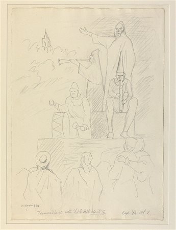 Carlo Carrà (1881-1966) I commedianti della Dieta della morte, II (cap. XI,...