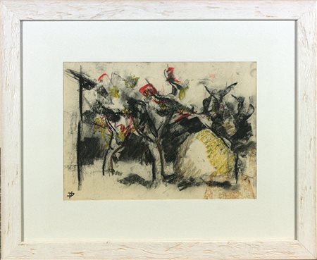 Ion Pacea (1924-1999) Senza titolo Pastelli su carta cm 35x25 Firma in basso...