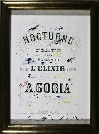 Giuseppe Chiari (1926-2007) Senza titolo Tecnica mista su carta cm 70x50...