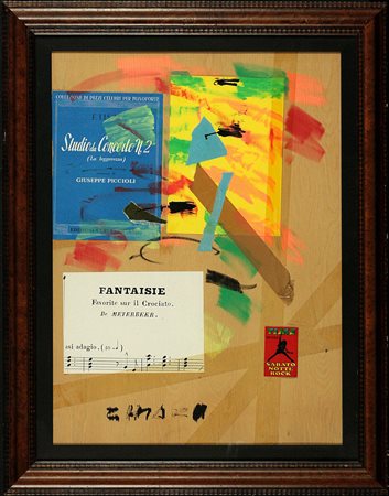 Giuseppe Chiari (1926-2007) Senza titolo, 1996 Tecnica mista su tavola cm...