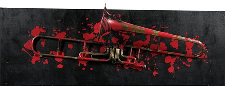 Bernard Aubertin (1934-2015) Trombone brulée, 2010 trombone bruciato su...