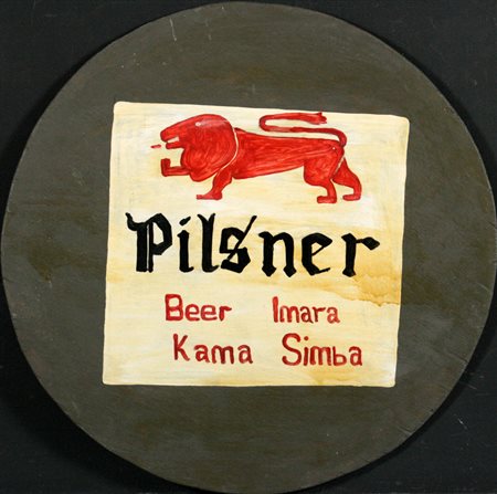 John Nzau (1964) Senza titolo, 1998 Olio su tavola cm diam. 51 Firma e data...