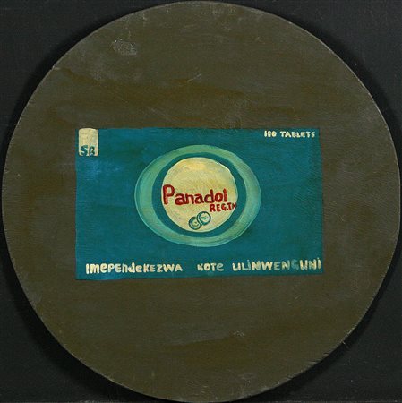 John Nzau (1964) Senza titolo, 1998 Olio su tavola cm diam. 51 Firma e data...