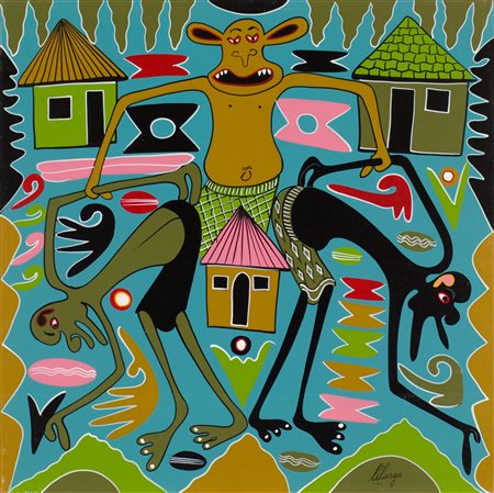 George Lilanga (1934-2005) Nimenakama ta nyinyindio nasumbufu tnangu, 2005...