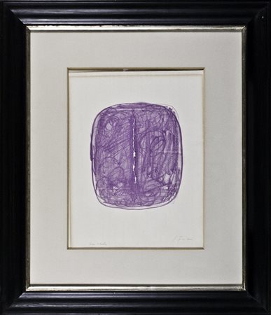 Lucio Fontana (1899-1968) Concetto Spaziale L-29, 1967 Litografia su carta...