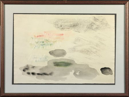 Fausto Melotti (1901-1986) Senza titolo, 1955 c.a. tempera, pastello su carta...