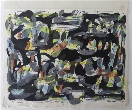 Piero Dorazio (1927-2005) Senza titolo (Composizione), 1957 Tecnica mista su...