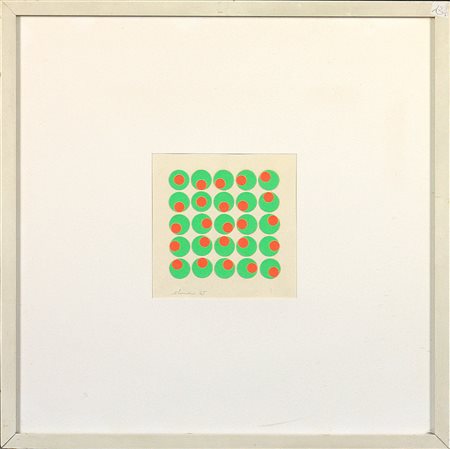 Edoardo Landi (1937) Struttura visiva, 1965 Tecnica mista e collage su carta...