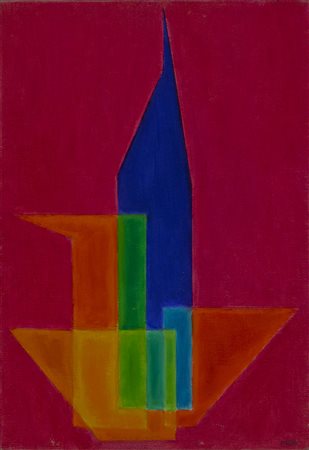 Augusto Garau (1923-2010) Sera d'estate, 2003 Olio su tela di lino cm. 55x38...