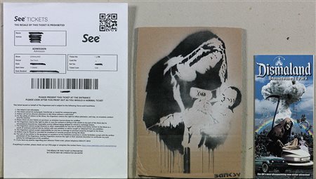 Banksy (1974) Virgin Mary (Toxic Mary), 2015 Acrilico su cartone, es. 16/50...