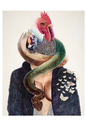 Yoshitaka AZUMA (1977 - 2010) I Am Beautiful #2, 2006 Gesso, encre acrylique,...