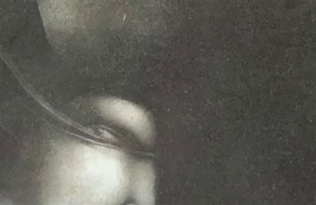 Georges BRU (né en 1933) Profil de femme Graphite et crayon de couleur, signé...