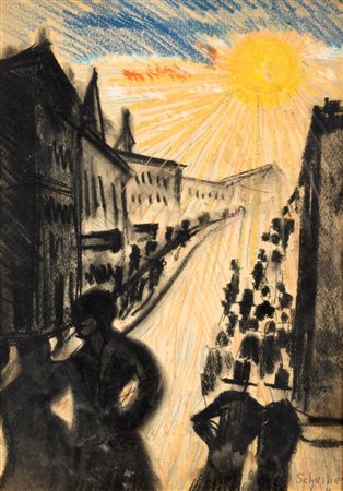 Hugo  Scheiber - City at sunrise, 1916-18