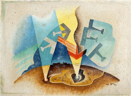 Mino Delle Site (Lecce 1914-Roma 1996)  - Combattimento aereo, 1932