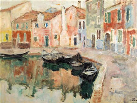 Mario Vellani Marchi (Modena 1895-Milano 1979)  - La svolta di Terranova a Burano, 1952