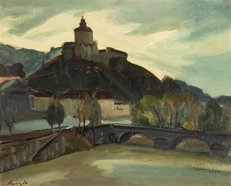 Francesco Menzio (Tempio Pausania 1899-Torino 1974)  - Paesaggio torinese